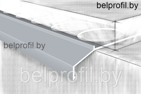 Профиль-отлив для террас и балконов мини,анод.серебро